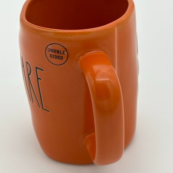 NEW Rae Dunn "BEWARE" Double Sided Orange Halloween Ceramic - Picture 2 of 6
